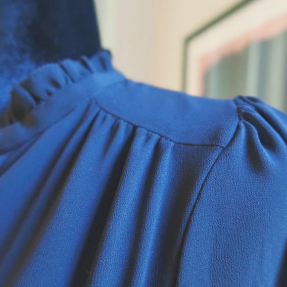 Ann Taylor Black Pleated Flare Dress - Picture 5 of 11